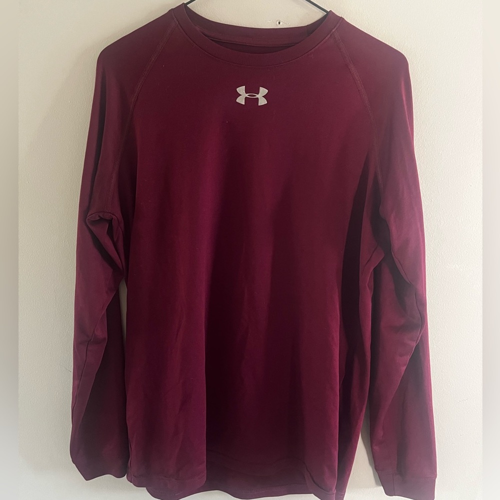 Under Armour Men's Burgundy Long Sleeve Tee
